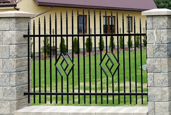mẫu hàng rào sắt hộp mạ kẽm đẹp