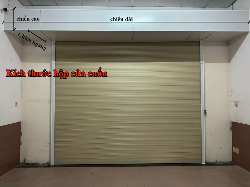 Kích thước hộp cửa cuốn, ốp alu cửa cuốn đẹp